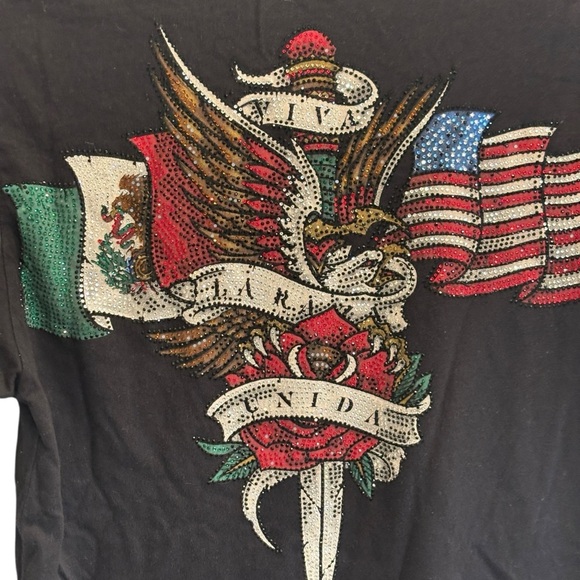 Affliction Black Label Men's Bonded by Pride Rhinestone T-Shirt Size Small - Picture 11 of 14